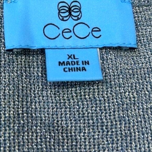 NWT CeCe Light Blue Sleeveless Tank Top XL Pullover Casual Versatile Blouse - Picture 6 of 9